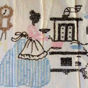 Charming Embroidered Cross Stitch Sampler "No Matter Where"